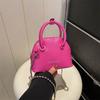 Bolso Carcasa de Color Sólido Famoso en Internet Bolso de Mano 2023 Primavera y Verano Nuevo Elegante Bolso Bandolera de Hombro Bolso de Cadena Textura Trendy