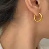 Pendientes de Acero Inoxidable Estilo Celebridad de Internet Mismo Estilo Europeo y Americano Nuevo Estilo Ins Pendientes de Oro de 18K Pendientes para Mujer Frescos