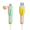 Funda protectora para cable de datos para prevenir roturas, apta para Apple y Android, organizador de cables, conector anti-roturas, funda protectora universal