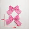 Nuevo Estilo Coreano Color Sólido Cinta de Chifón Lazo Princesa Pinza Cola de Caballo DIY Ropa Bolsa Zapatos y Accesorios para Sombreros