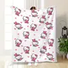 Fabricante Transfronterizo Sanrio Periférico Gato Kt Manta de Franela Dibujos Animados Hello Kitty Impreso Manta Infantil