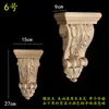 Madera maciza madera europea calcomanía de talla de madera pilar capitel viga soporte pared de fondo armario gabinete pasillo apertura mate cabeza de flor decorativa ménsula