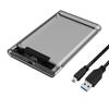 Caja de disco duro móvil transparente de alta velocidad USB 2.0/3.0/3.1, caja de disco duro serial de 2,5 pulgadas para portátiles, fabricantes de cajas de disco duro
