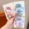 Novidade de Primavera Estilo Infantil Laços de Cabelo de Flor, Presilhas de Cabelo Fofas de Desenho Animado para Meninas Que Não Danificam o Cabelo, Elásticos de Cabelo Tipo Intestino Delgado, Cordas de Cabelo