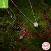 El nuevo collar de trébol de cuatro hojas de moissanita de Yinziyun tiene un aire clásico, hecho de plata de ley s925, un collar de cadena para la clavícula de la suerte