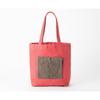 Fabricante de Origen Bolsa de Algodón Hecha a Medida, Bolso Tote de Hombro Compacto, Bolsa de Lona Roja con Botón a Presión, Logotipo Imprimible