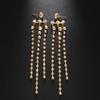 AliExpress Novos brincos de borla de diamante completos europeus e americanos temperamento brincos longos de strass acessórios transfronteiriços brincos
