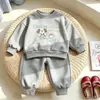 Nuevo Conjunto de Comercio Exterior para Niños Sudadera con Capucha de Manga Larga de Dibujos Animados de Cachorro Pantalones Jogger Conjunto de Dos Piezas para Salidas Diarias Infantiles