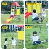 Tobogán Exterior para Niños Equipo de Diversión para Jardín de Niños Combinación de Estructura para Trepar Comunitaria Tobogán Columpio Juguete para Trepar