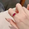 Anillo Popular Estilo Japonés de Gama Alta Ovalado Rosa Forma de Gota de Agua de Xiaohongshu, Realza el Cutis, Anillo Versátil para el Dedo Índice, Disponible para Dropshipping