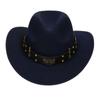 Sombreros para Hombre Transfronterizos, Sombreros Vaqueros Occidentales Europeos y Americanos, Sombreros de Jazz de Lana, Sombreros de Sol para Mujer para Exteriores, Sombreros Negros para Adultos