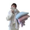 Chal Grande Suave de Color Sólido Estilo Coreano Mismo Estilo que Zhao Liying Bufanda Grande de Felpa para Mujer, Bufanda de Moda, Cálida, Suave y Gruesa