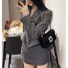 Elegante Blazer de Alta Gama Ceñidor de Cintura para Mujer, Nuevo Estilo Primavera y Otoño 2026, Elegante Traje con Falda de Abertura Adelgazante