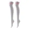 Calcetines de baile, calcetines largos de tres rayas hasta la rodilla para cosplay de mujer, calcetines altos, calcetines de mujer al por mayor, calcetines de rayas europeos y americanos