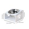 Comedero acrílico para mascotas, soporte para comida para gatos, mesa de comedor, protección cervical, soporte para comedero individual y doble.