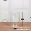 Vaso Nórdico, Vaso de Vidro Reto Simples para Flores Hidropônicas, Porta-Vela, Decoração de Casa de Luxo Leve, Peça de Decoração com Flores Secas