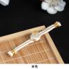 Hebilla de Placa Dinastía Han Flor Perla Blanca Enrollado Hebilla de Una Palabra Retro Tejido a Mano Traje Tang Hebilla Decorativa Accesorios