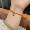 Pulsera de Cuerda Roja Campana Dorada para Año de Cumpleaños de Mujer Cuerda Tejida de Buena Suerte para Regalo de Cumpleaños de Novia Pulsera