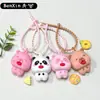 Llavero Creativo de Panda Capibara Sacando la Lengua Colgante para Bolso Adorno de Llavero para Pareja Regalo Pequeño