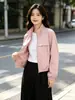 Jaqueta Corta-Vento Feminina Estilosa Versátil Solta Curta - Estilo Primavera e Outono