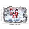 Amazon Nuevo Papá Noel Pared Rota Decorativos Pegatinas de Pared Autoadhesivas Sala de Estar Fiesta Festiva Tradicional Pegatina Póster