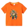 Mi Mundo Minecraft Ropa Nueva para Niños Camiseta de Verano de Manga Corta para Niños Camiseta de Manga Media para Niños Top para Niños