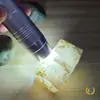 Nova Lanterna Recarregável com Quatro Fontes de Luz para Identificação de Pedras Preciosas, Luz Ultravioleta de 365Nm, Abertura Pequena para Inspeção de Jade, Cera de Abelha e Pedra Bruta