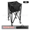 Carro de Tenis Portátil Aleación de Aluminio Béisbol Bádminton Tenis de Mesa Bolsa de Almacenamiento Carrito Plegable Cesta de Recogida Almacenamiento