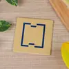 Porta-copos de papel absorvente criativos feitos sob medida para restaurantes e bares, jogos americanos quadrados isolantes, porta-copos de papel personalizados para leite, café e chá