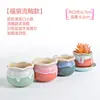 Maceta para pulgar suculenta mini mini maceta para pulgar maceta de cerámica para flores suculentas planta creativa flor pequeña Ma Long mesa Mai Tai Bao