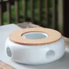 Bule de flor de vidro aquecido estilo japonês Lou base vazia Restaurante Aquecimento por vela chá perfumado isolamento chá cerâmica fogareiro de chá quente