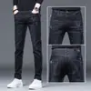 Nuevos Jeans Finos Ajustados Azules Negros de Verano 2026 para Hombre, Pierna Estrecha, Pantalones Ajustados Modernos Estilo Coreano para Hombre