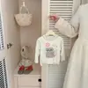 Camiseta de Manga Longa Infantil Desenho Animado Outono Camada Base Roupas de Bebê Primavera e Outono Estilo Coreano Cor de Bebê Bloco de Cores Tubulação Camisa Camada Base
