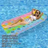 Nuevo producto transfronterizo: Sillón Inflable con Forma de Hoja Tropical, Cama Flotante Inflable, Entretenimiento para Piscina, Flotador Acuático Grueso para una Persona