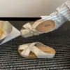 Mules Elegantes sin Cierre para Mujer con Suelas Gruesas y Tiras Cruzadas, Nuevo Estilo Verano 2026, Sandalias Antideslizantes