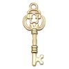 Colgante de llave pequeña de oro KC retro transfronterizo, lote de 20 unidades, para hacer tú mismo, pendientes, pulseras, llaveros, accesorios de joyería
