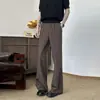 2026 Verão Simples Versátil Cor Sólida Casual Elegante Calças Estilo de Rua Japonês Confortáveis Emagrecedoras Alongadoras de Pernas Levemente Flare Tendência