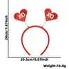 Diadema Decorativa del Día de San Valentín Chino Fiesta Festiva Disfraz Accesorios para Fotos Rosa Melocotón Corazón Lazo de Corazón Diadema