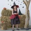 2026 Nuevo Disfraz Infantil Europeo y Americano de Halloween Vestido Estampado de Dibujos Animados Satín Traje de Baile de Rendimiento