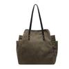 Bolsa de Lona de Moda Simple de Gran Capacidad para Mujer 2025 Nueva Clase Compras Bolso de Hombro Viajero Bolso Tote Portátil