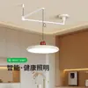 Lámpara colgante estilo OVNI para comedor, diseño simple de color crema, forma de disco única, ajustable y móvil, adecuada para comedor y barra de bar, hecha de hierro
