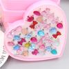 Anillos de Juguete para Niños Dibujo Animado Coreano Acrílico 36 En Caja Anillo de Diamante Transfronterizo Joyería Infantil al Por Mayor