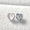 Pendientes de titanio ASTMF-136 con incrustación de piedra ojo de gato de amor, accesorios para piercing de labio de amor de aleación de titanio G23, rosca interna