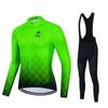 Nova camisa de ciclismo 2023 manga longa com fleece, traje de ciclismo fino, equipamento para ciclismo de estrada e mountain bike