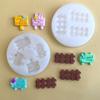 Cerca Silicone Mini Estrada Marca Molde DIY Artesanal Sobremesa Bolo Dobrar Açúcar Chocolate Decorativo Molde Gota Cola Enfeites