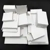 Em estoque pequena caixa branca atacado caixa de embalagem personalizada joias papelaria caixa colorida personalizado pequena tiragem caixa dobrável de papelão branco