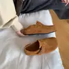 Zapatos Birkenstock de Estilo Coreano Beilixuan con Suela Gruesa Bonita para Mujer 2025 Otoño Nueva Moda Zapatos Sencillos Forrados de Felpa