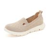 (Esgotado, Sem Reposição) 6016-4 Sapatos de Couro Genuíno Primavera 2025, Antiderrapantes, Respiráveis, Tricotados, Sapatos Casuais Versáteis de Outono para Mães