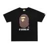 Camisetas de Marca de Moda Transfronteriza para Parejas para Hombres y Mujeres, Camiseta de Manga Corta con Cuello Redondo y Letras Digitales para Hombre, Cabeza de Mono Bape, Camiseta de Manga Corta para Mujer de Comercio Exterior
