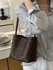Bolso Tejido de Moda Shuai Mijia para Mujer, Nuevo Bolso de Hombro para el Hombro con Textura de Gran Capacidad Estilo Vacaciones de Moda